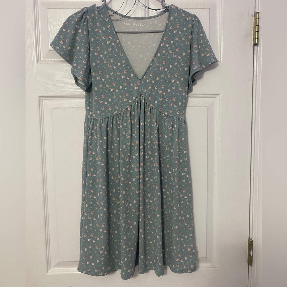 Teal Floral Dress